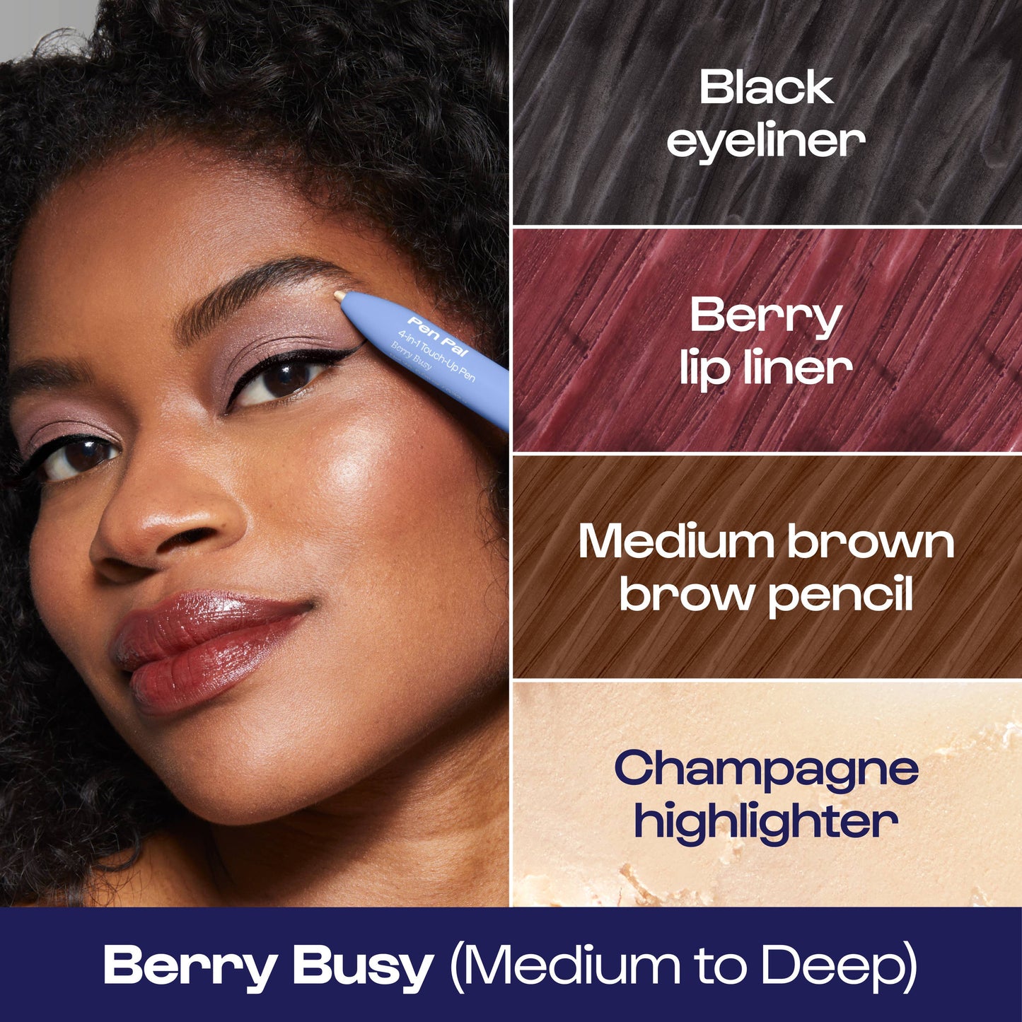 Berry Busy Pen Pal 4-in-1 Makeup Touch Up Pen