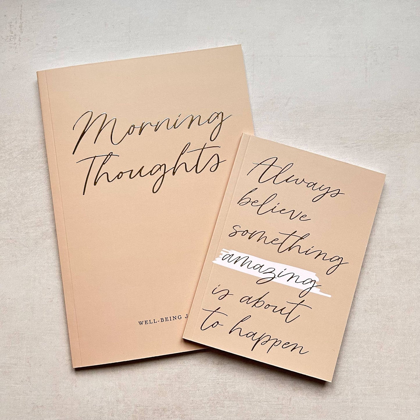 Morning Thoughts Well-being Journal Gold Foiled