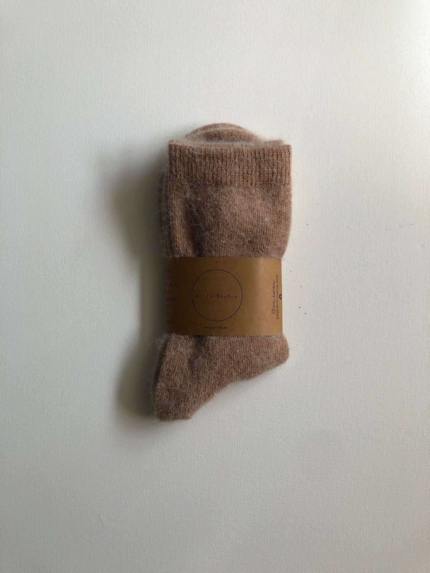 FLUFFY ANGORA SOCKS - neutral