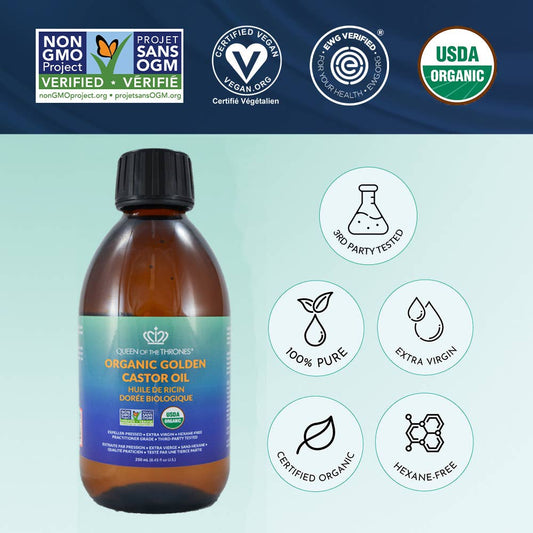 Organic Castor Oil 8.45oz (250ml) (case of 3)