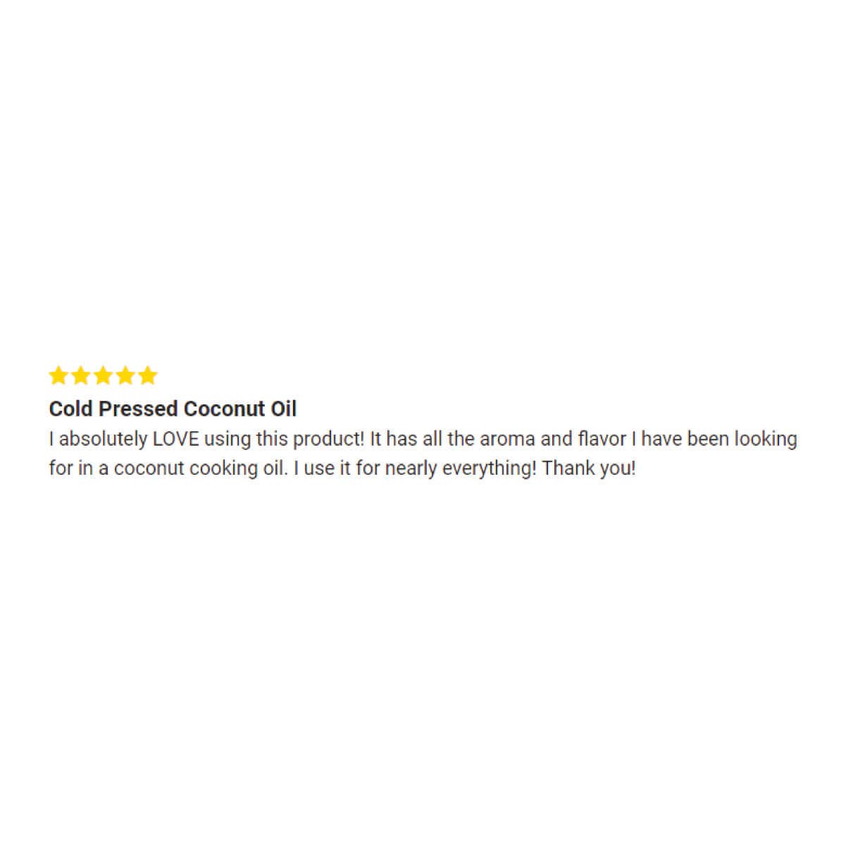 Virgin Unrefined Cold Pressed Organic Coconut Oil