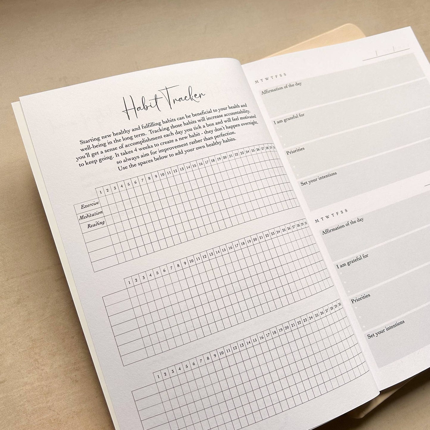 Morning Thoughts Well-being Journal Gold Foiled