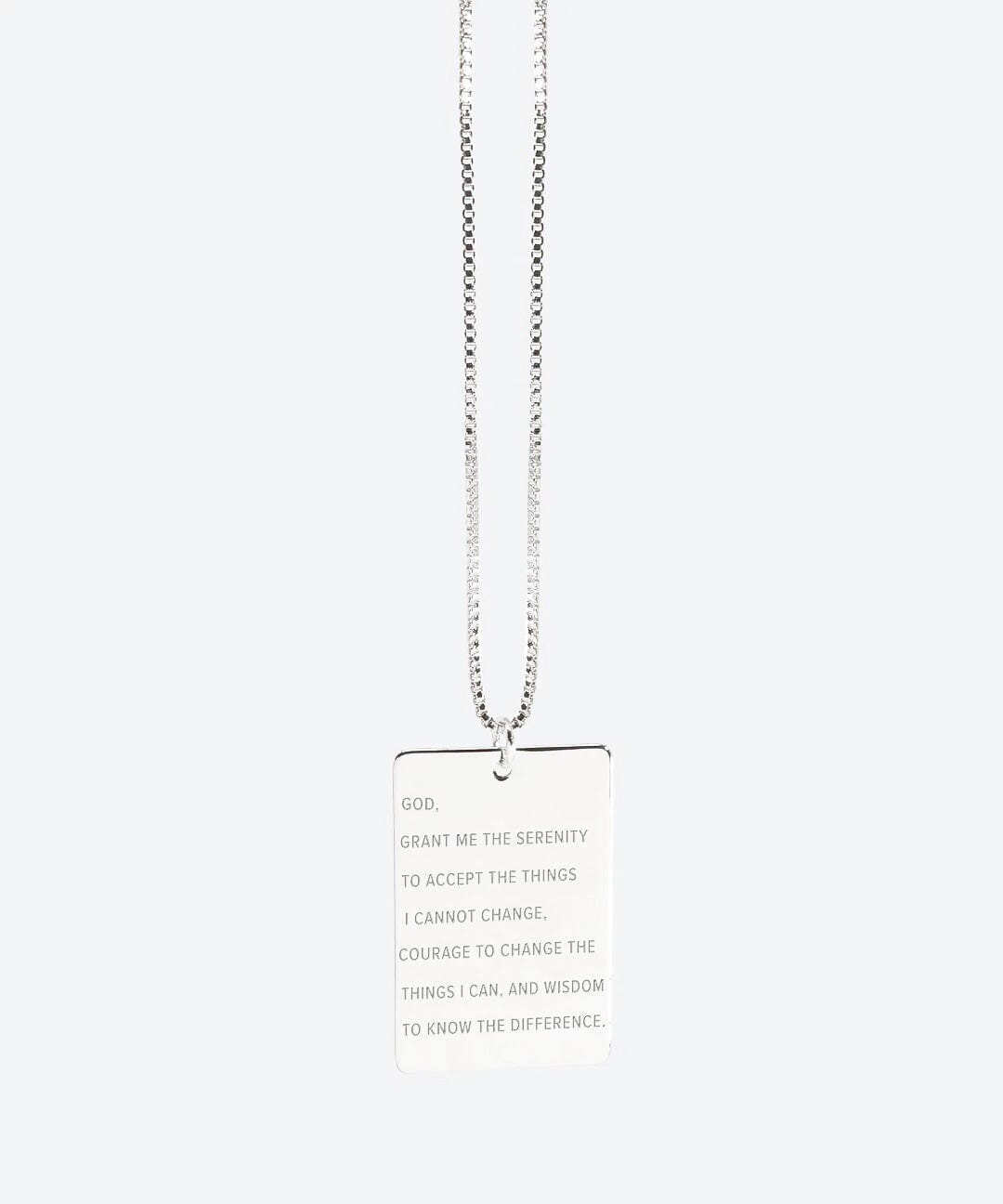 Serenity Prayer Pendant Necklace