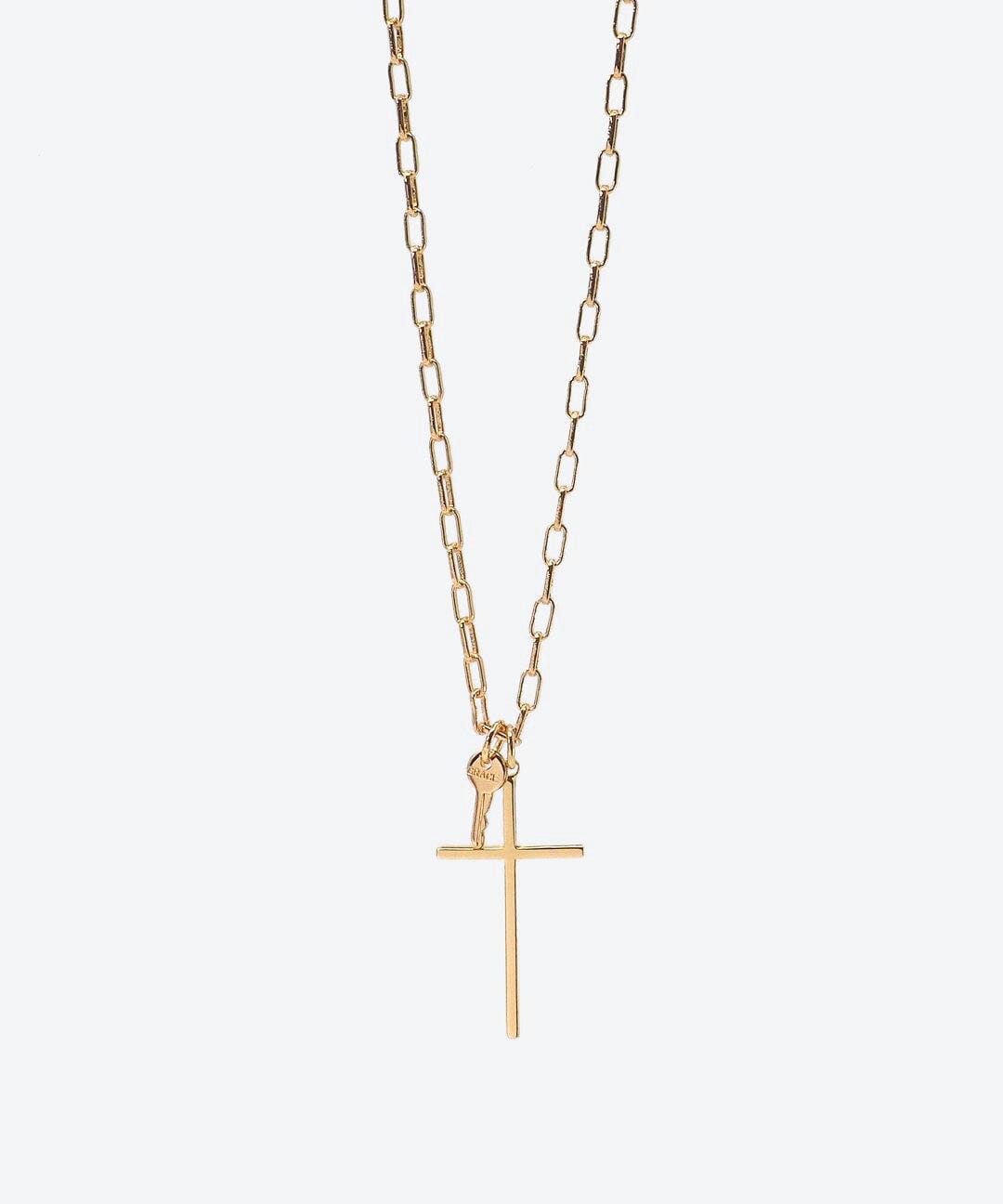 Cross and Mini Key Necklace