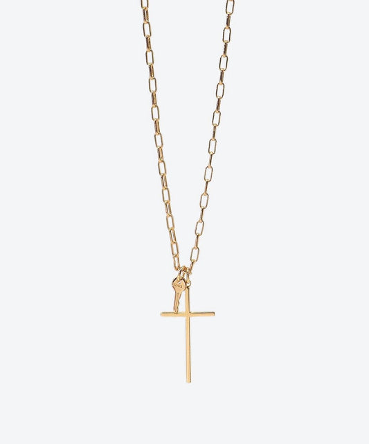 Cross and Mini Key Necklace