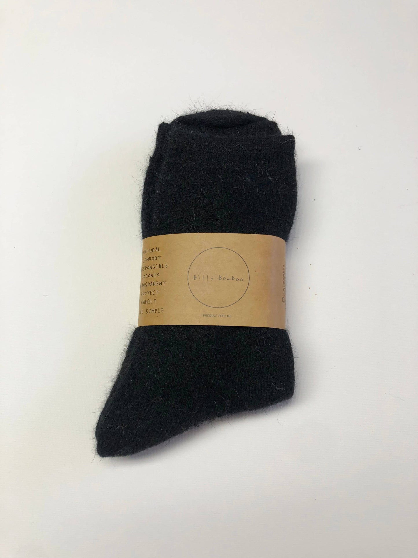 FLUFFY ANGORA SOCKS - neutral