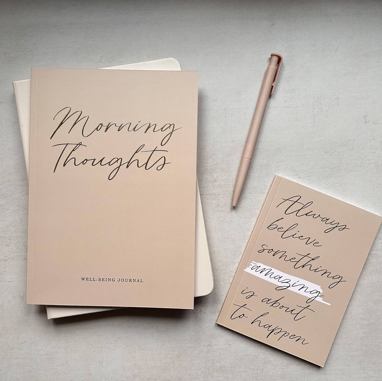 Morning Thoughts Well-being Journal Gold Foiled