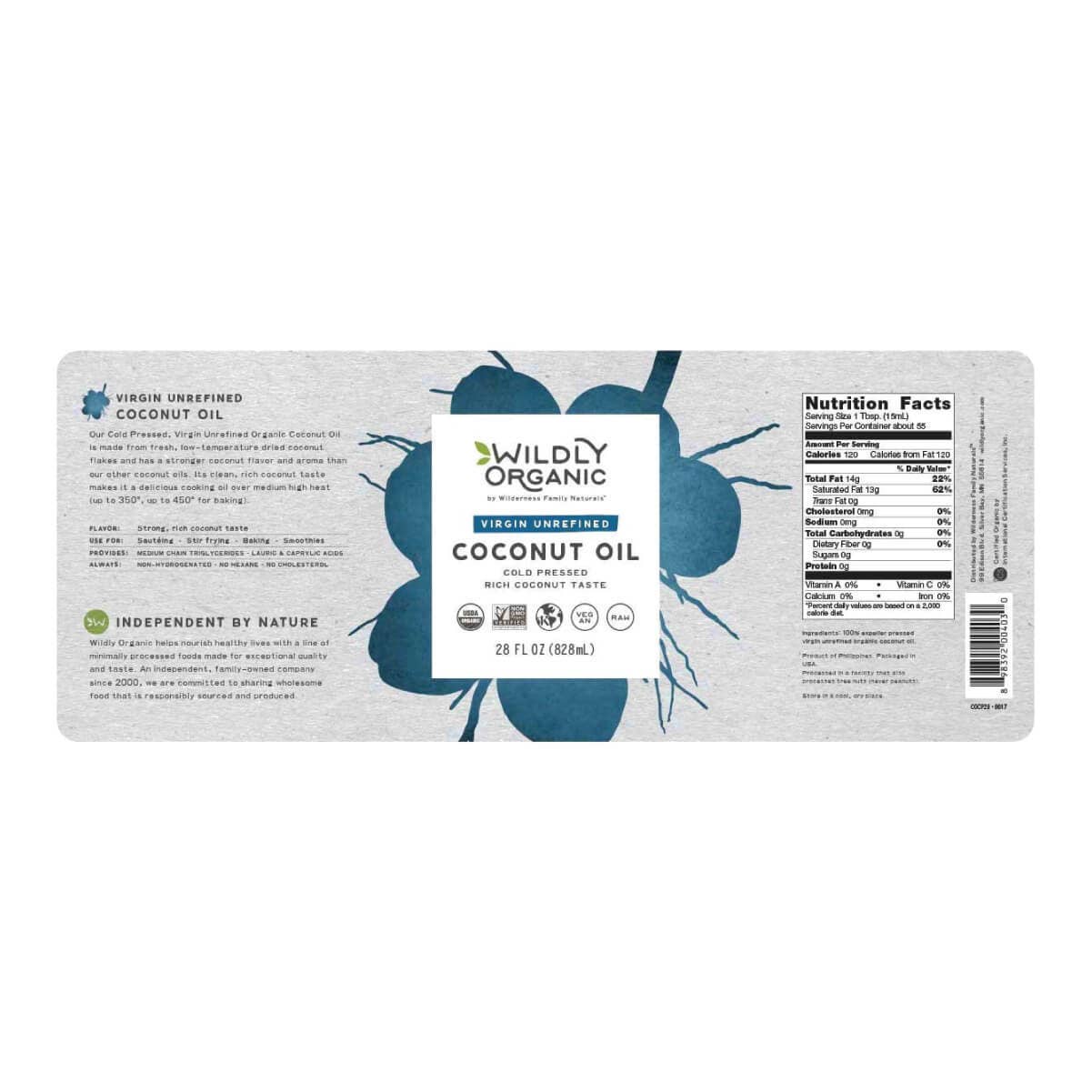 Virgin Unrefined Cold Pressed Organic Coconut Oil