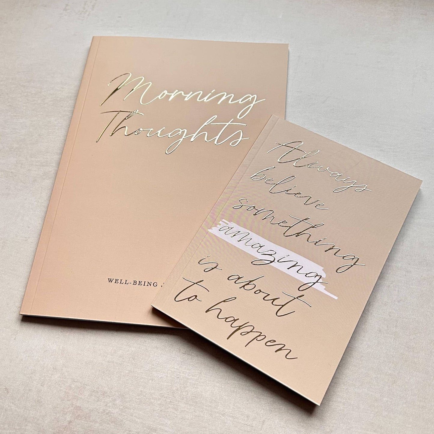 Morning Thoughts Well-being Journal Gold Foiled