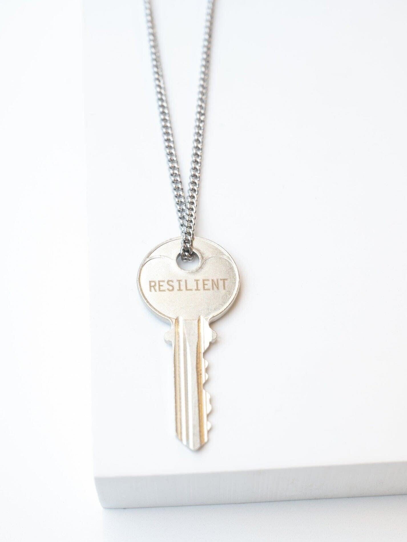 Classic Key Silver Chain Necklace