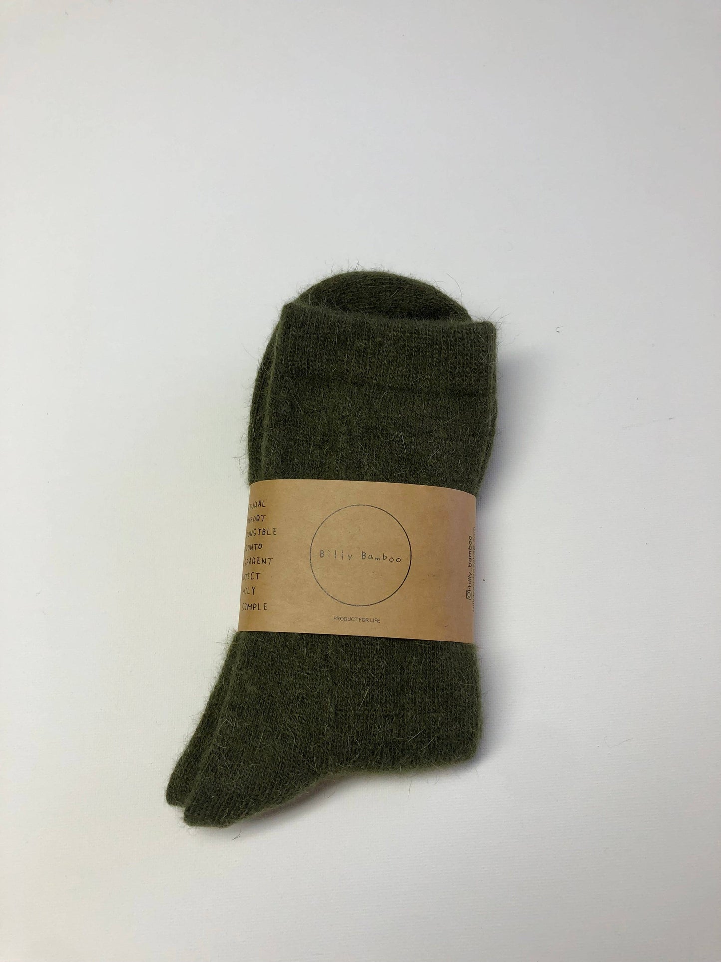 FLUFFY ANGORA SOCKS - neutral