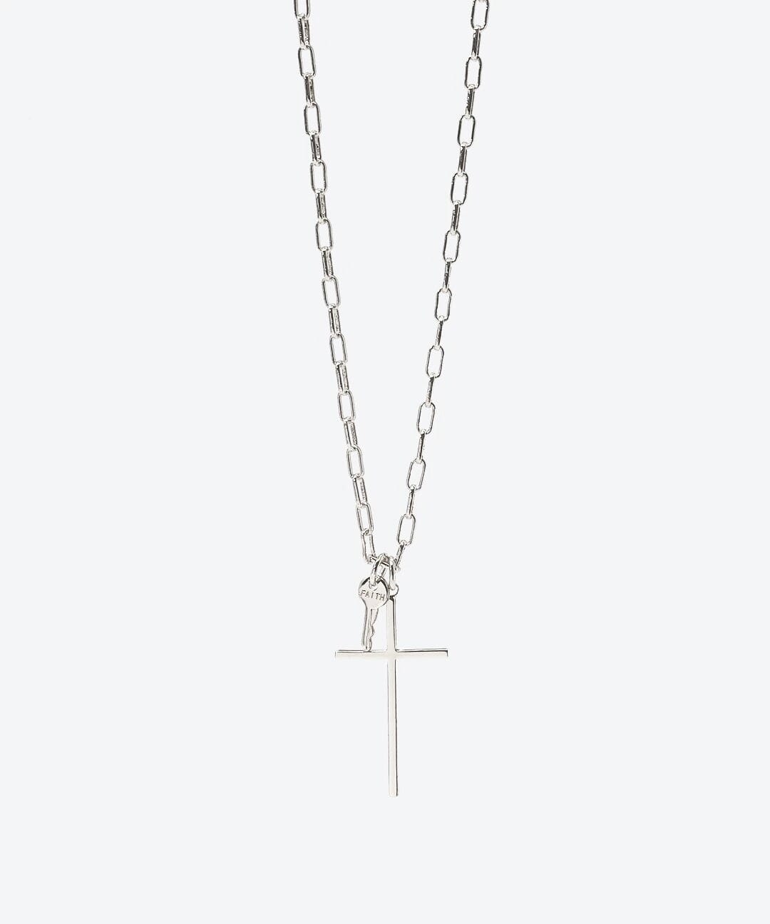 Cross and Mini Key Necklace