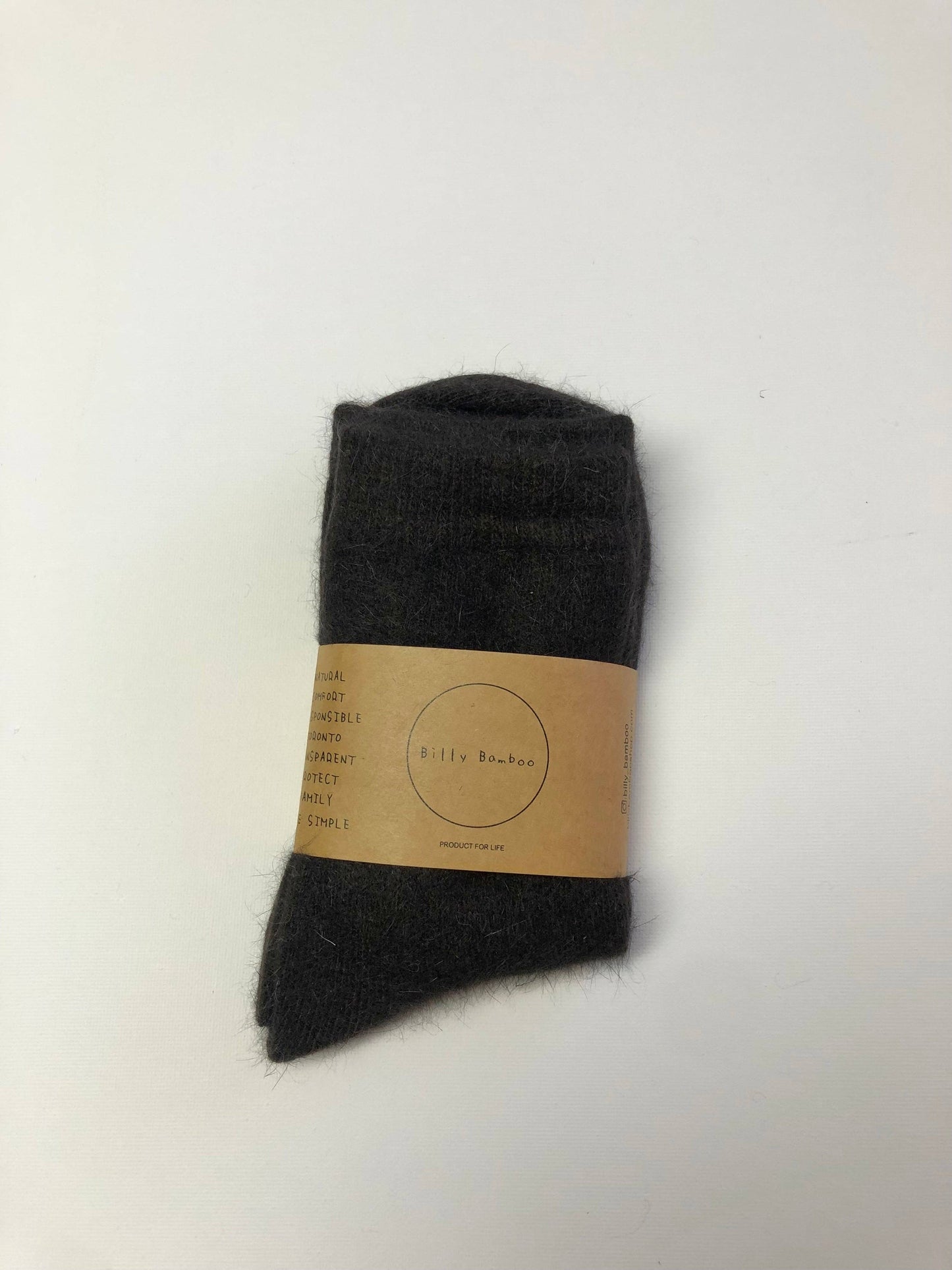 FLUFFY ANGORA SOCKS - neutral