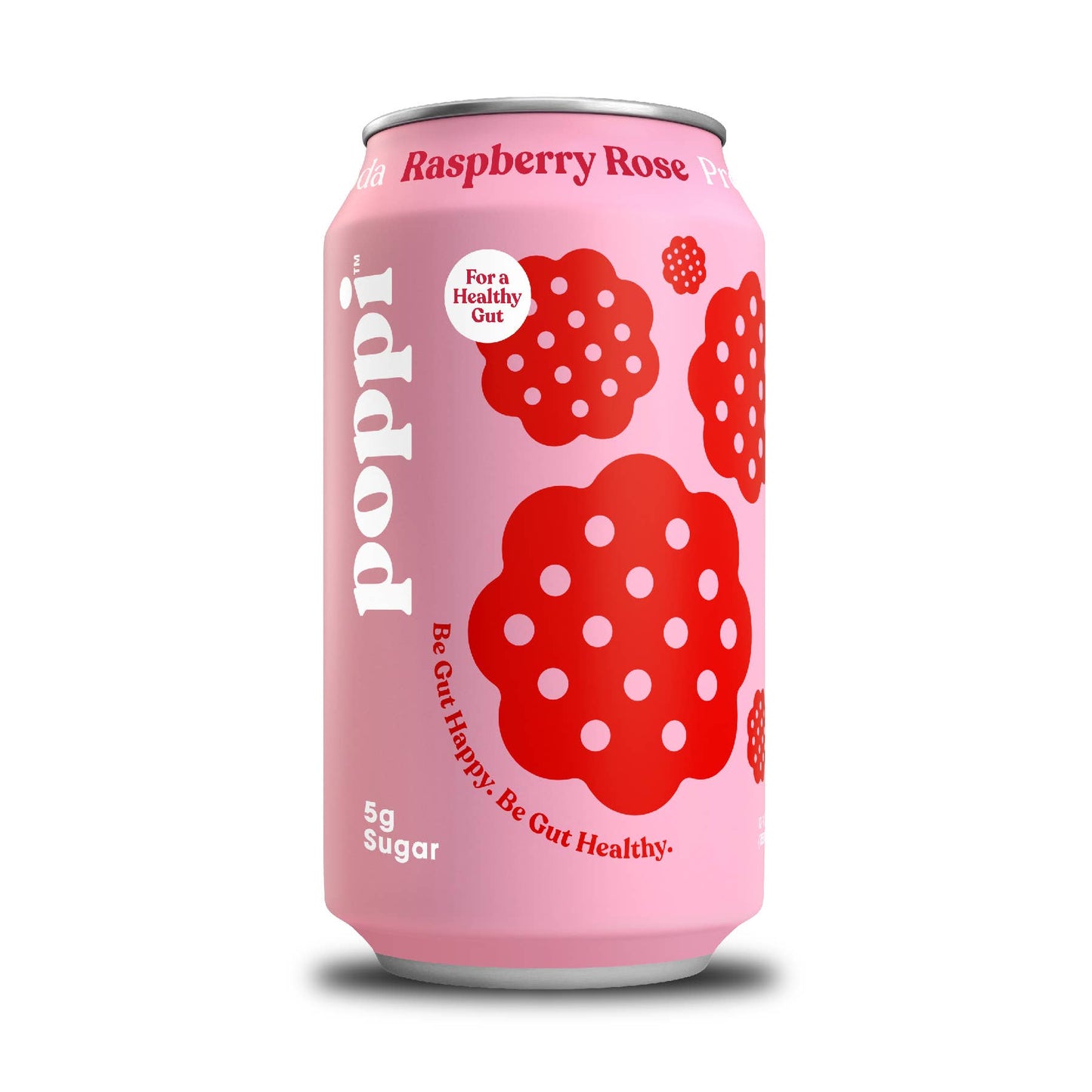 Poppi Prebiotic Soda, Raspberry Rose, 12oz