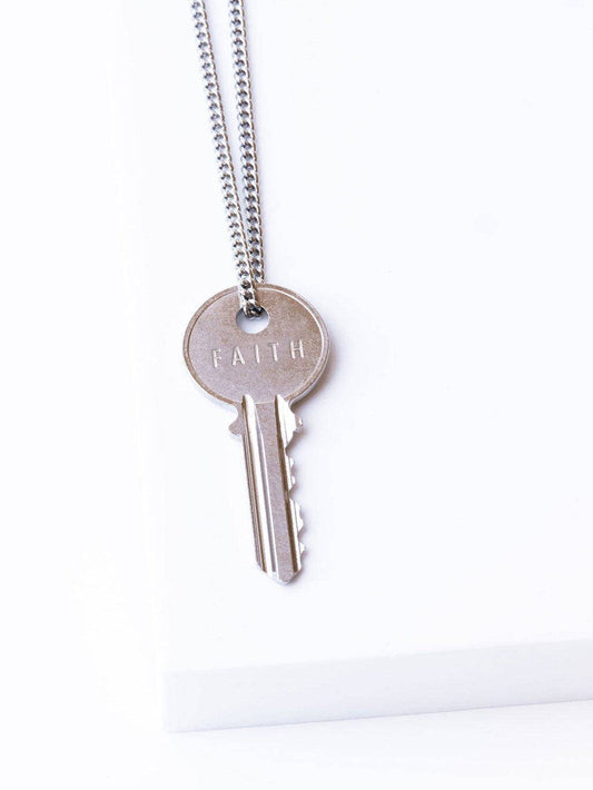 Classic Key Silver Chain Necklace