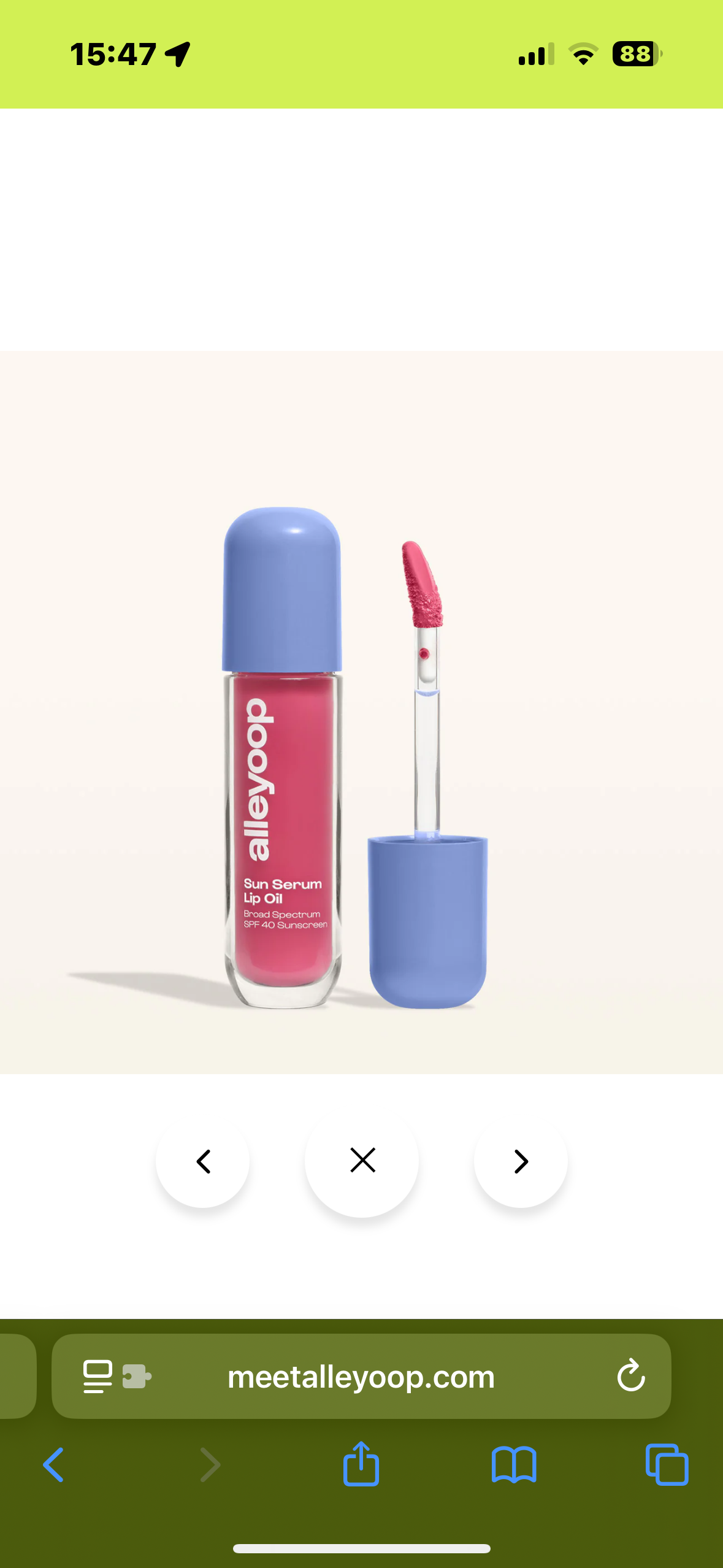 Alleyoop 3-in-1 tinted SPF lip glaze