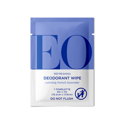 French Lavender Natural Deodorant Wipes Case Pack of 12