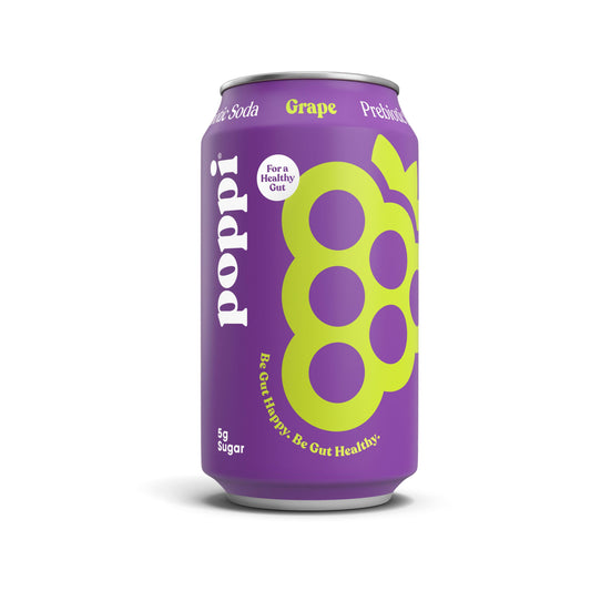 Poppi Prebiotic Soda, Grape, 12oz