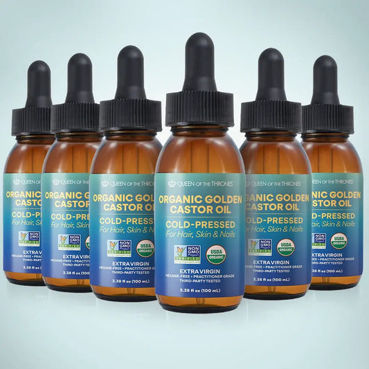 Organic Golden Castor Oil with Dropper 100mL (6 Units)
