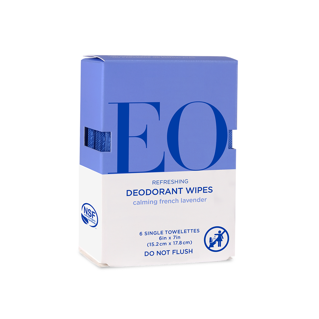 French Lavender Natural Deodorant Wipes Case Pack of 12