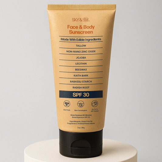 Face & Body Sunscreen SPF 30 – Natural Tallow Formula
