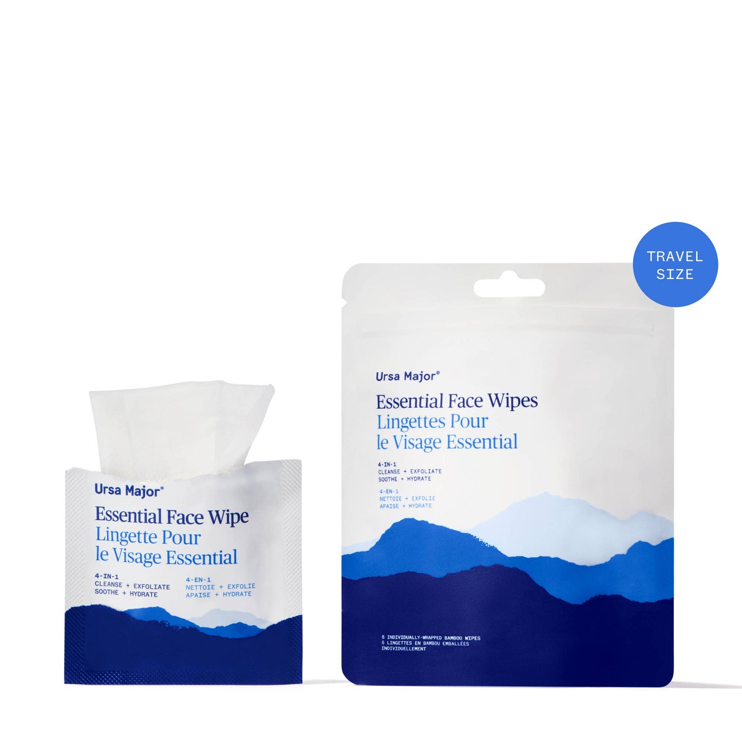Essential Face Wipes, 5 ct Pouch