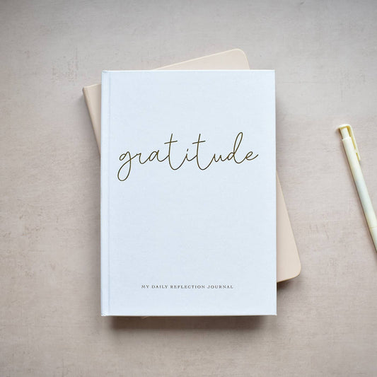 Gratitude Gold Foiled Journal - Daily reflection Journal